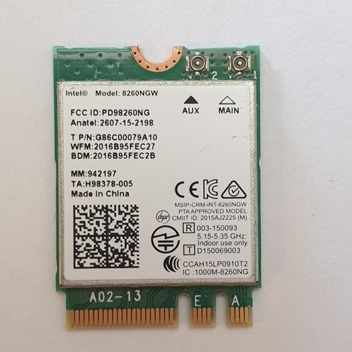 Toshiba Portege A30-C-1UM Intel Dual Band Wireless-AC 8260 WLAN Karte 8260NGW