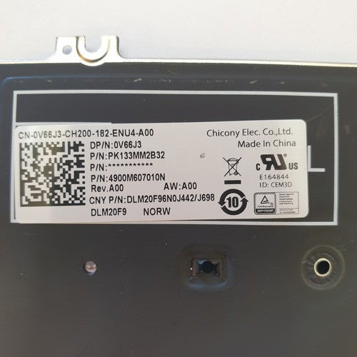 Dell Latitude 5520 Tastatur Nordic QWERTY Keyboard Backlit