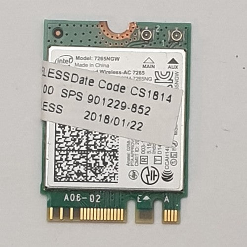 Intel Dual Band Wireless AC 7265 WLAN Karte für HP ProBook 655 G3 WiFi Modul