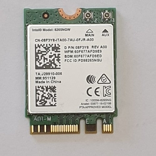 Dell Latitude 7280 WLAN Karte WiFi Bluetooth Modul Intel 8265NGW