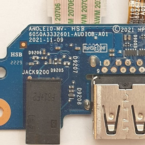 HP Pro X360 Fortis 11 G9 I/O Board USB Audio Anschluss Platine – Bild 3