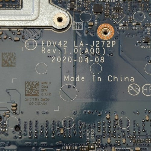 Dell Latitude 5411 CPU i7-10850H GeForce MX250 Mainboard Intel i7 CPU LA-J272P