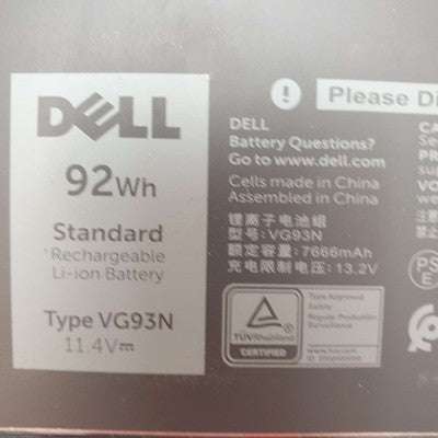 Dell Latitude 5591 Original Akku 7666mAh Li ion Battery Pack VG93N – Bild 2