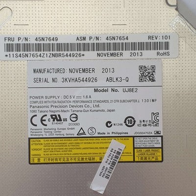 Lenovo ThinkPad T540p internes DVD RW Brenner Laufwerk Optical Drive UJ8E2 – Bild 2