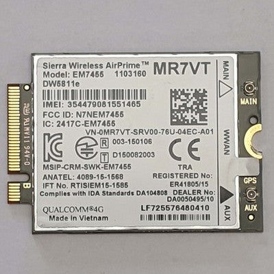 Dell Latitude 5480 WWAN LTE 4G Sierra Wireless EM7455 DW5811e Modul Karte