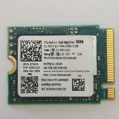 Dell Lite On 512GB M.2 NVMe PCIe 2230 SSD Interne Festplatte Speicher