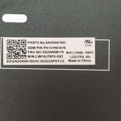 Lenovo ThinkPad L15 G1 Tastatur Français AZERTY Keyboard FR