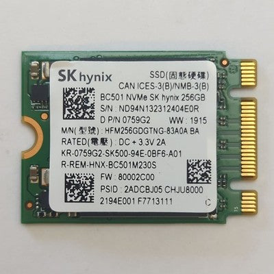 SK hynix BC501 256GB M.2 NVMe SSD PCIe Internes Solid State Drive