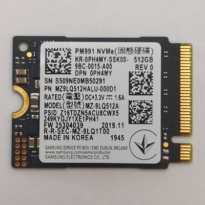 Samsung PM991 512GB M.2 NVMe SSD 2230 PCIe Internes Solid State Drive