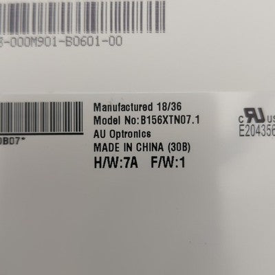 AU Optronics 15,6" HD Display 30 Pin eDP LCD Bildschirm Screen Panrel