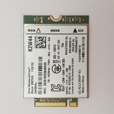 Dell Latitude E7450 WWAN Karte Qualcomm Sierra Wireless EM7305 DW5809e 4G Modul