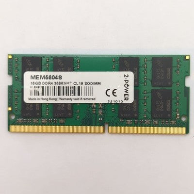 2-Power 16GB DDR4 2666 SODIMM RAM 1x16GB Laptop Notebook Speicher