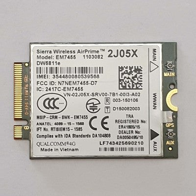 Dell Latitude 5285 Tablet Sierra Wireless EM7455 DW5811e WWAN LTE Modem