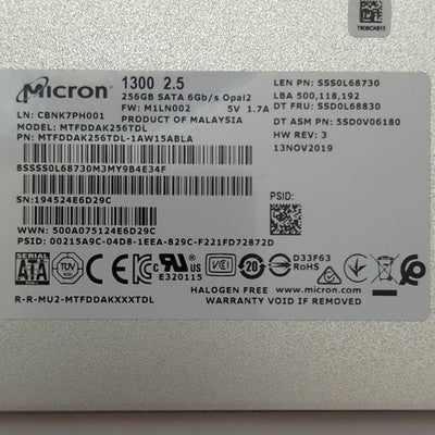 Micron 1300 256 GB 2.5 Zoll SATA SSD Internes Solid State Drive 256GB – Bild 2
