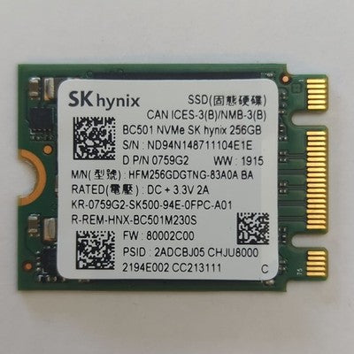 SK hynix BC501 256GB M.2 NVMe PCIe SSD 2230 internes Solid State Drive