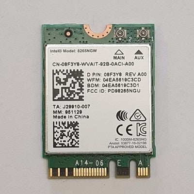 Dell Latitude 5580 Intel 8265NGW WLAN WiFi Bluetooth Karte Wireless Modul