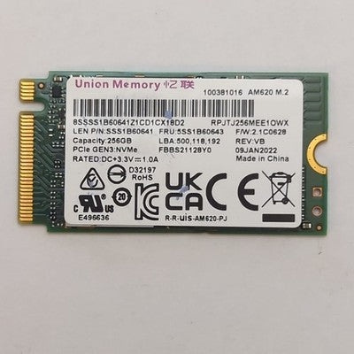 Union Memory AM620 256GB M.2 NVMe 2242 PCIe Gen3 SSD Interne SSD