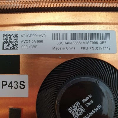 Lenovo Thinkpad P43s Kühler Lüfter Heatpipe mit Wärmeleitpaste – Bild 3