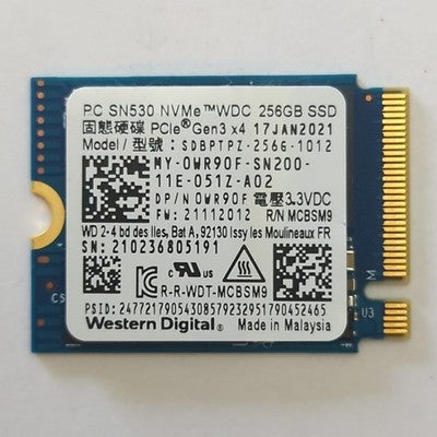 Western Digital PC SN530 256GB M.2 NVMe PCIe Gen3 x4 SSD 2230 Speicher