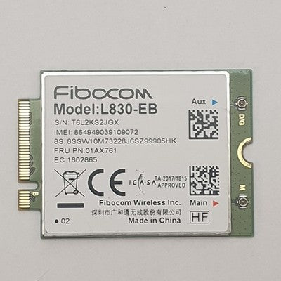 Lenovo ThinkPad T490 WWAN LTE Modul Fibocom 4G Mobile Broadband Card