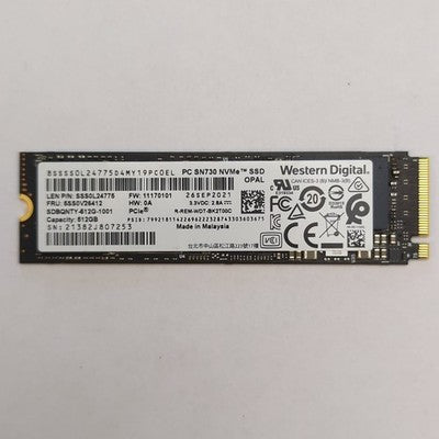 Western Digital 512GB PC SN730 NVMe SSD M.2 2280 Internes Solid State Drive