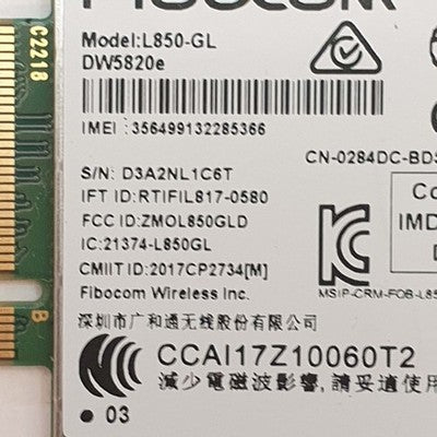 Dell Latitude 5430 WWAN LTE 4G Modul M.2 Mobile Broadband Karte Fibocom – Bild 3