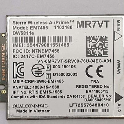 Dell Latitude 5480 WWAN LTE 4G Sierra Wireless EM7455 DW5811e Modul Karte