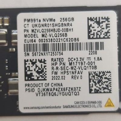 Samsung PM991a 256GB M.2 NVMe SSD 2280 PCIe Internes Solid State Drive
