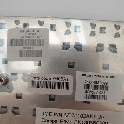 HP EliteBook 2530p 2730p Tastatur QWERTY UK-English Keyboard Englisch – Bild 4