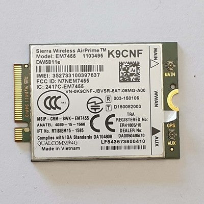 Dell Latitude 5590 Sierra Wireless EM7455 DW5811e 4G LTE WWAN Modul