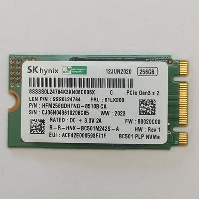 SK hynix 256GB M.2 NVMe PCIe Gen3 x2 SSD HFM256GDHTNG 42mm 2242