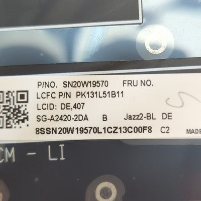 Lenovo ThinkPad T14s Gen 1 Handauflage Tastatur Deutsch QWERTZ Palmrest – Bild 3