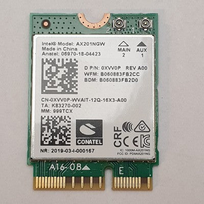 Dell Latitude 5510 WLAN Karte WiFi Card Wireless Intel AX201