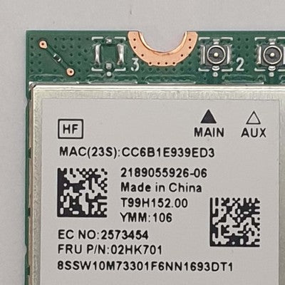 Lenovo ThinkPad E15 G3 WLAN WiFi Bluetooth Karte Wireless Network Adapter