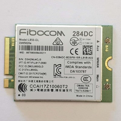 Dell Latitude 5320 Fibocom L850 GL DW5820e WWAN 4G LTE Modul Karte