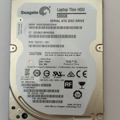 Seagate 500GB 2.5 Zoll SATA HDD Laptop Festplatte Hard Drive – Bild 2