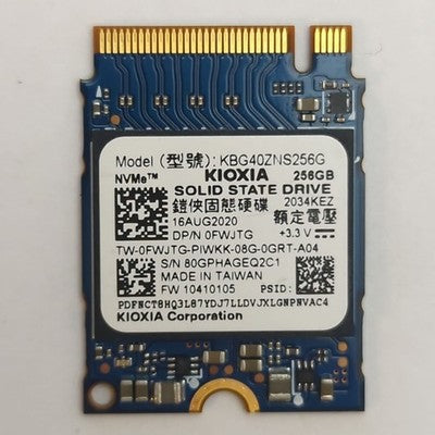 Kioxia 256GB M.2 NVMe SSD KBG40ZNS256G PCIe 2230 Interne SSD