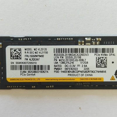 Samsung PM9A1 512GB M.2 SSD 2280 NVMe PCIe Gen4x4 Internes Laufwerk