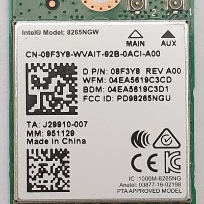 Dell Latitude 5580 Intel 8265NGW WLAN WiFi Bluetooth Karte Wireless Modul – Bild 2
