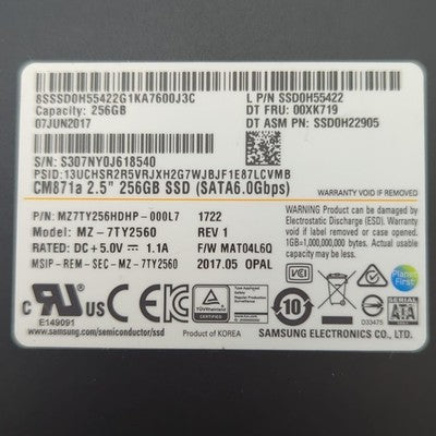 Samsung CM871a 256 GB 2.5 Zoll SATA SSD Internes Solid State Drive – Bild 2