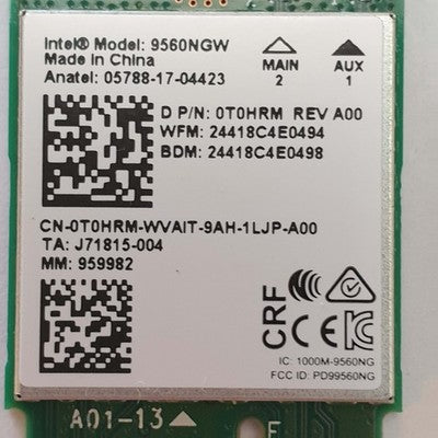 Dell Latitude 7200 2 in 1 Intel 9560NGW WLAN Bluetooth Karte Wireless Module – Bild 2