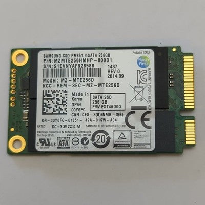 Samsung PM851 256GB mSATA SSD SATA Internal Solid State Drive