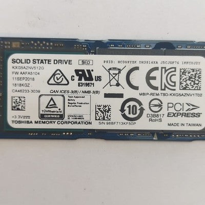 Toshiba 512GB M.2 SSD KXG5AZNV512G PCIe NVMe internes Solid State Drive
