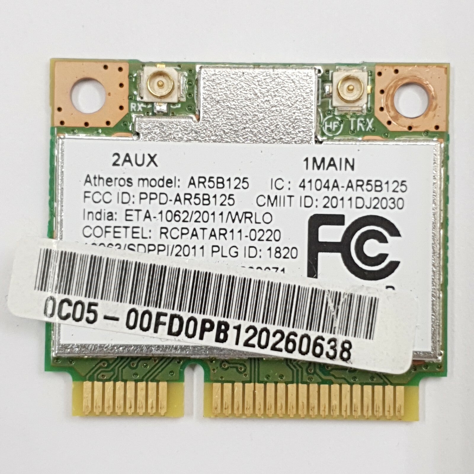 Acer Aspire 7250 series WLAN Karte Atheros AR5B125 WLAN Karte Wireless Network