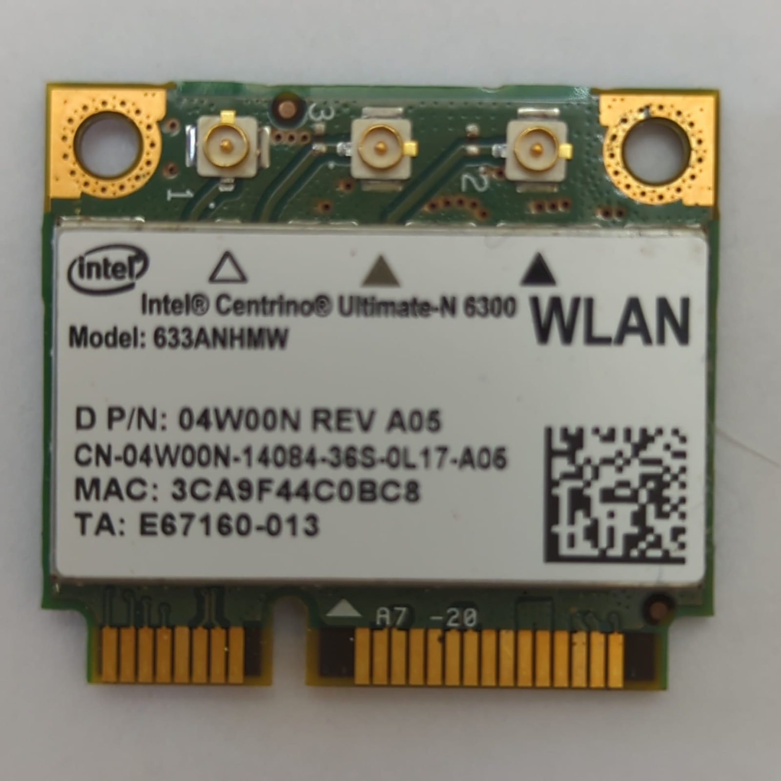 Dell Latitude 6430u WLAN Karte WiFi Wireless Modul Intel 633ANHMW