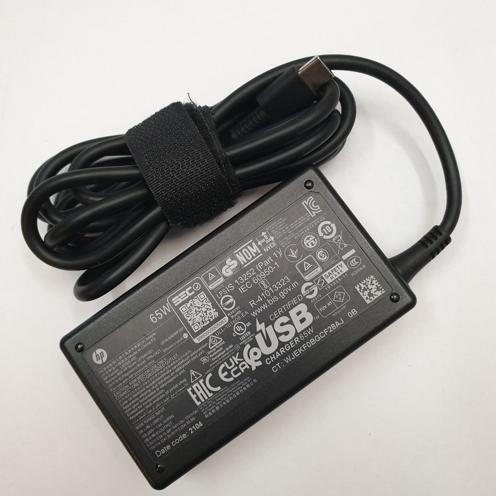 Original HP USB C Netzteil 65W Ladegerät Ladekabel Stromkabel Notebook Laptop