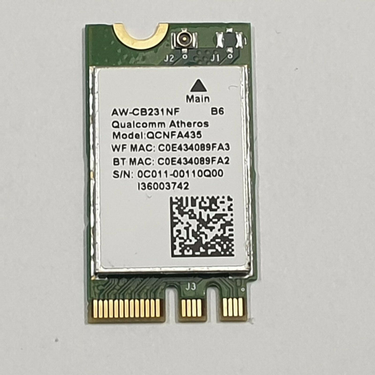Asus R417YA WLAN Karte Wifi Card Qualcomm Atheros QCNFA435 AW-CB231NF