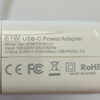 61W USB-C Netzteil Ladegerät für Apple MacBook Pro Air 13 Zoll PD mit Kabel Weiß