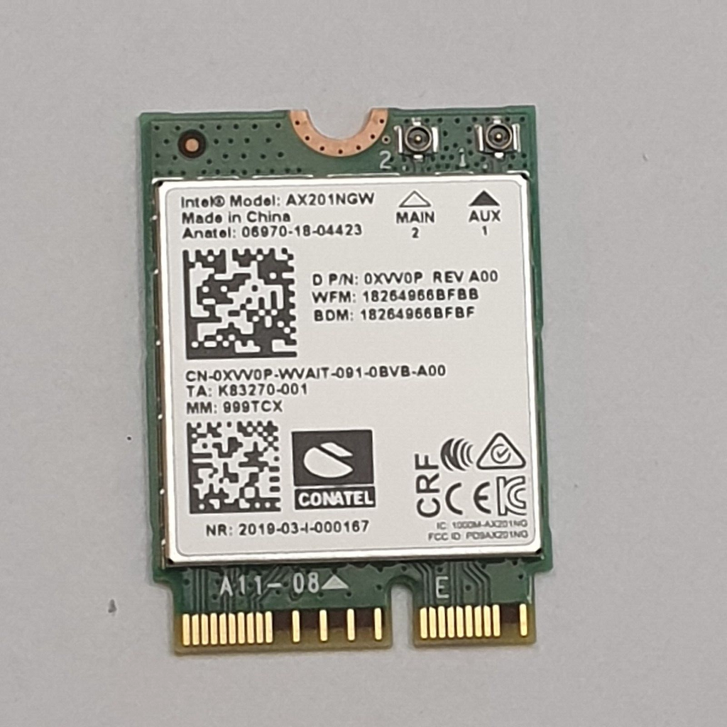 Dell Latitude 3410 WLAN Karte Wifi Intel AX201NGW Wireless Modul