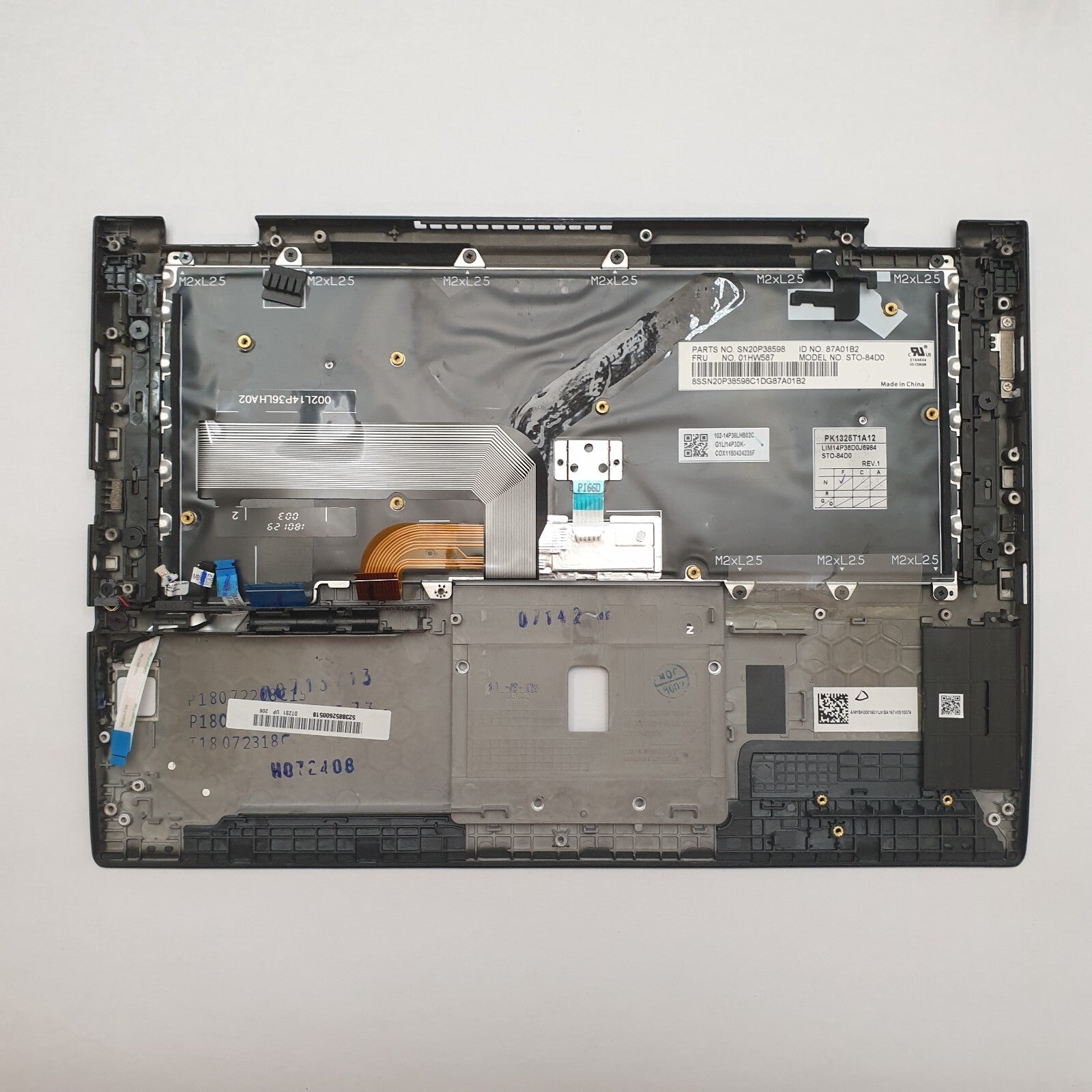 Lenovo ThinkPad X380 Yoga Handauflage Tastatur Deutsch Gehäuse Oberteil PalmRest